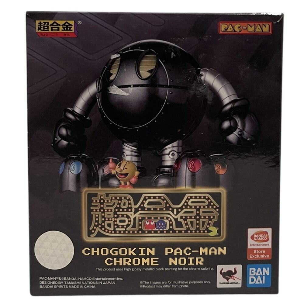 NEW Pac-Man World Collector's Edition Chogokin Chrome Noir Figure Black - Picture 5 of 6